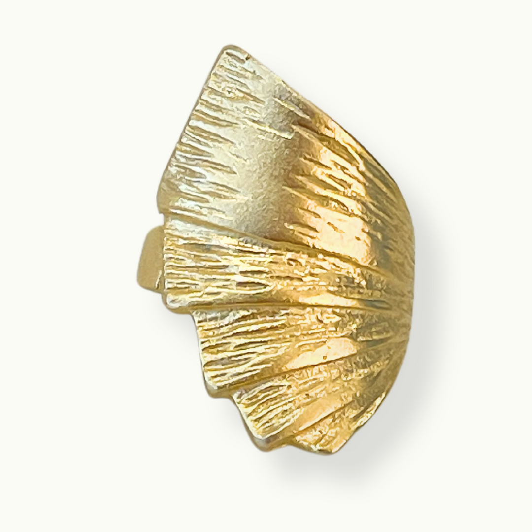 Seychelles-gold gyűrű ZAMAC Jewellery ZAMAC ékszerek - Kézzel készült ékszerek a természetes formák szerelmeseinek