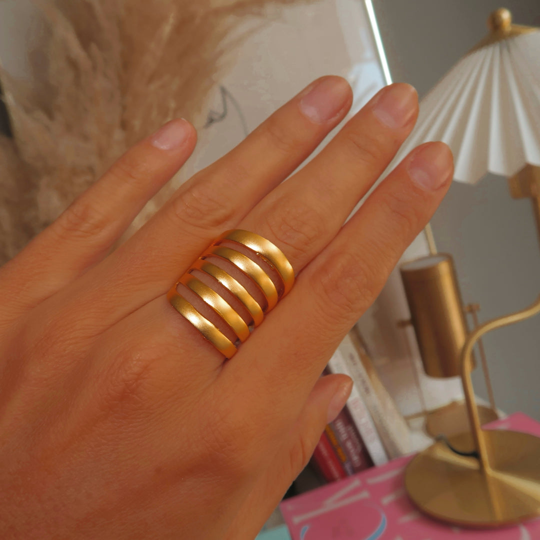 Sorrento-gold gyűrű ZAMAC Ékszerek ZAMAC ékszerek - Kézzel készült ékszerek a természetes formák szerelmeseinek