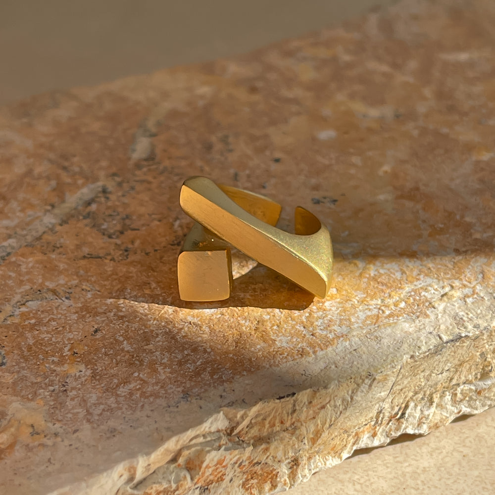 Capri-gold gyűrű Zamac Jewellery ZAMAC ékszerek - Kézzel készült ékszerek a természetes formák szerelmeseinek