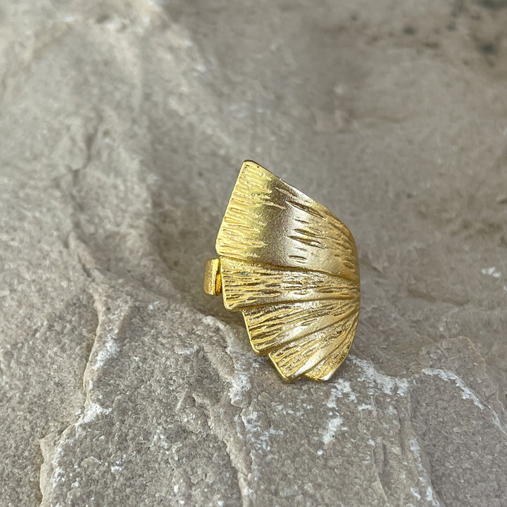 Seychelles-gold gyűrű ZAMAC Jewellery ZAMAC ékszerek - Kézzel készült ékszerek a természetes formák szerelmeseinek