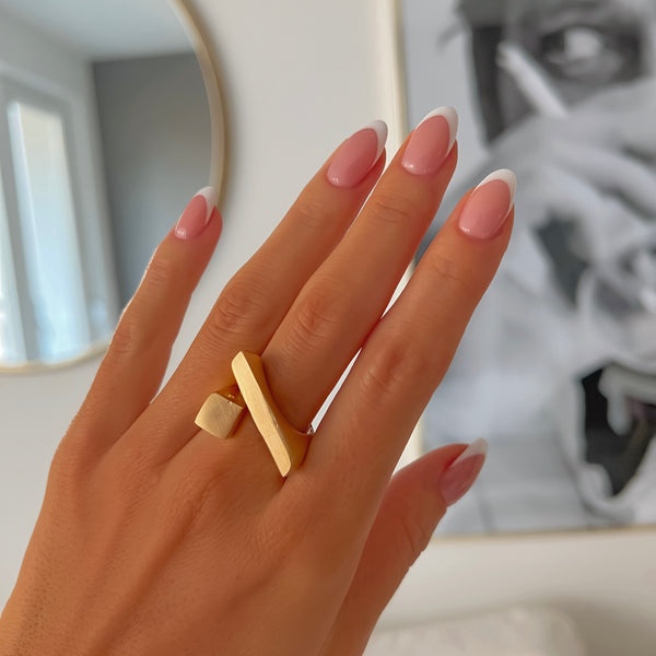 Capri-gold gyűrű Zamac Jewellery ZAMAC ékszerek - Kézzel készült ékszerek a természetes formák szerelmeseinek