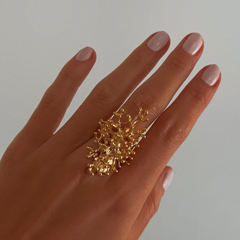 Monaco-gold gyűrű ZAMAC Jewellery ZAMAC ékszerek - Kézzel készült ékszerek a természetes formák szerelmeseinek