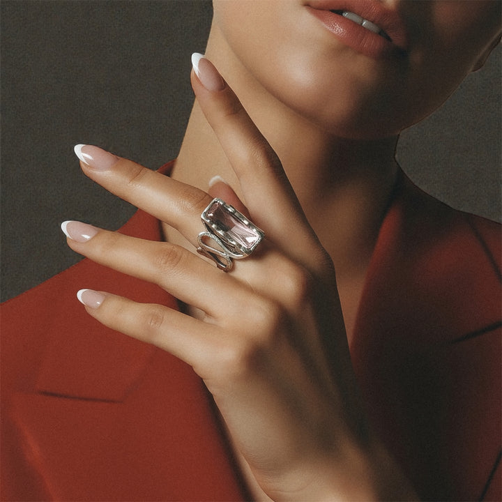 Ischia gyűrű (babarózsaszín)